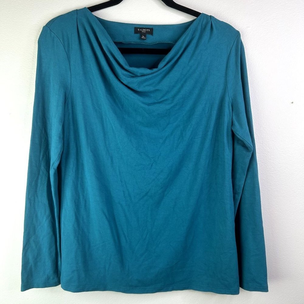Talbots green longsleeve‎ blouse size small